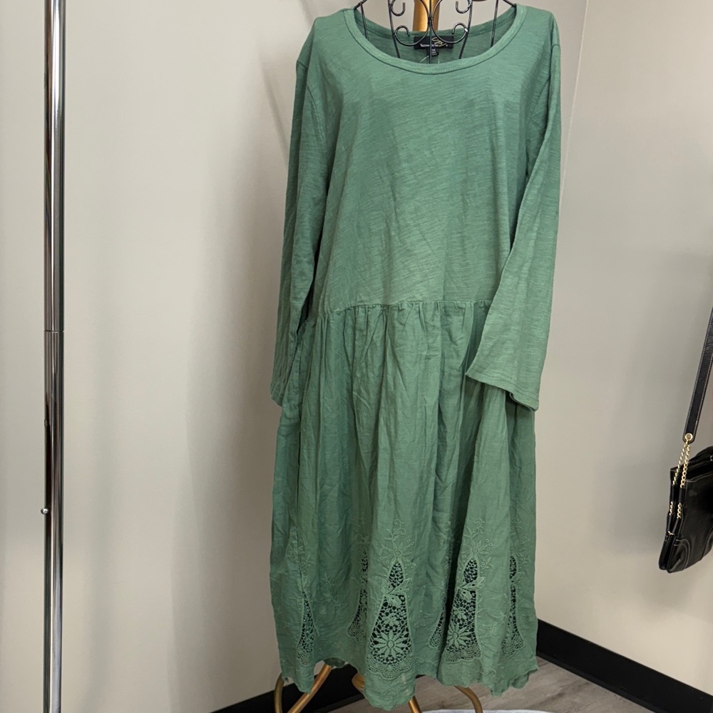 Suzanne Betro Sage Long Sleeve Dress